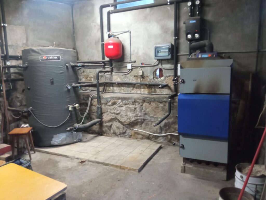 calefacción con leña